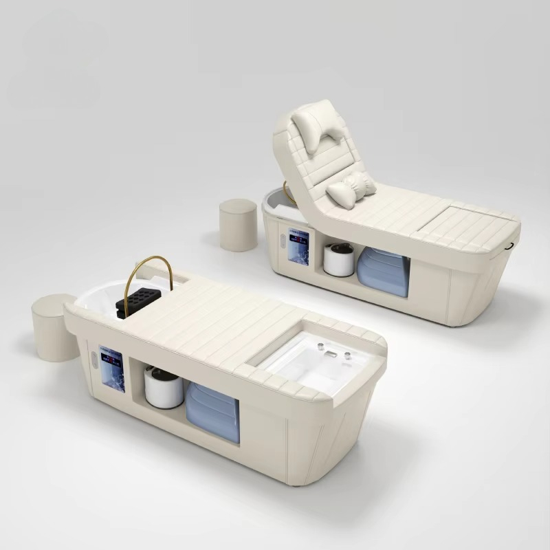 Foot Spa - سرير سبا فاخر للصالونات مع مسند