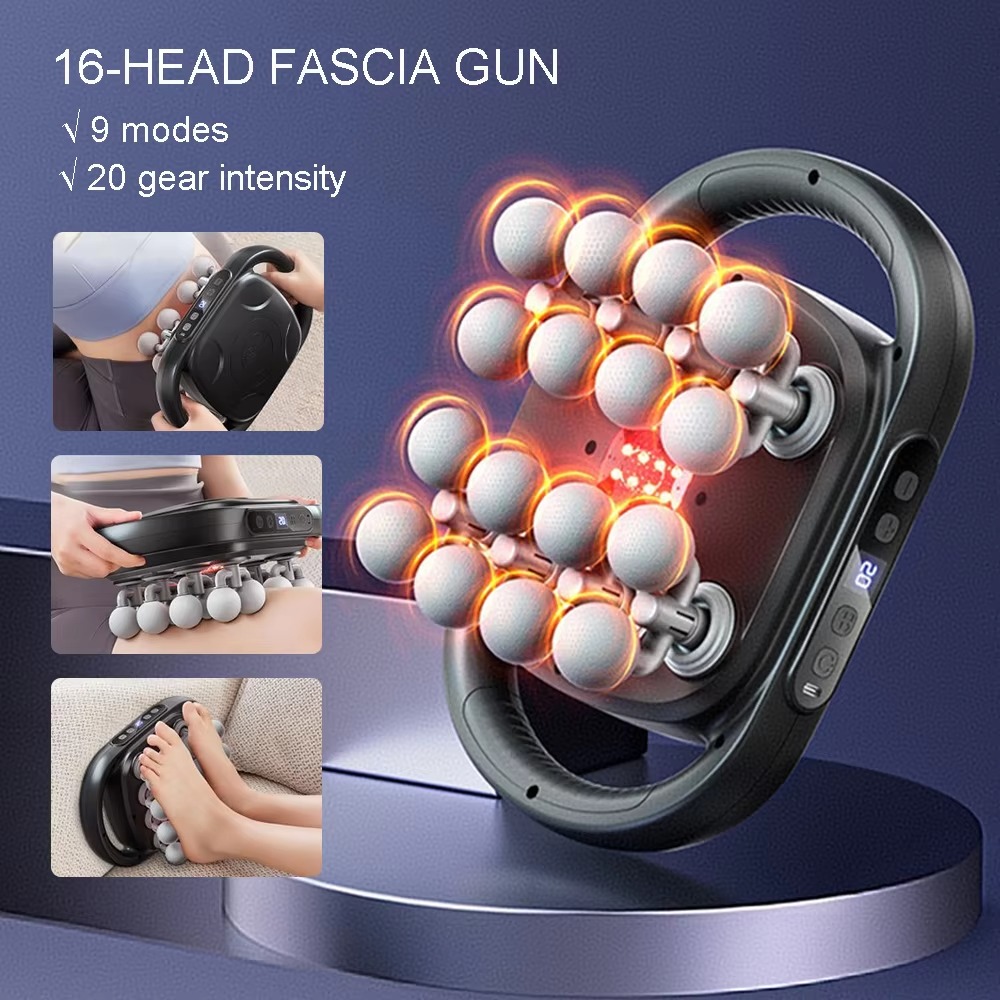 Massage Gun - مسدس تدليك عالي التردد بـ 16